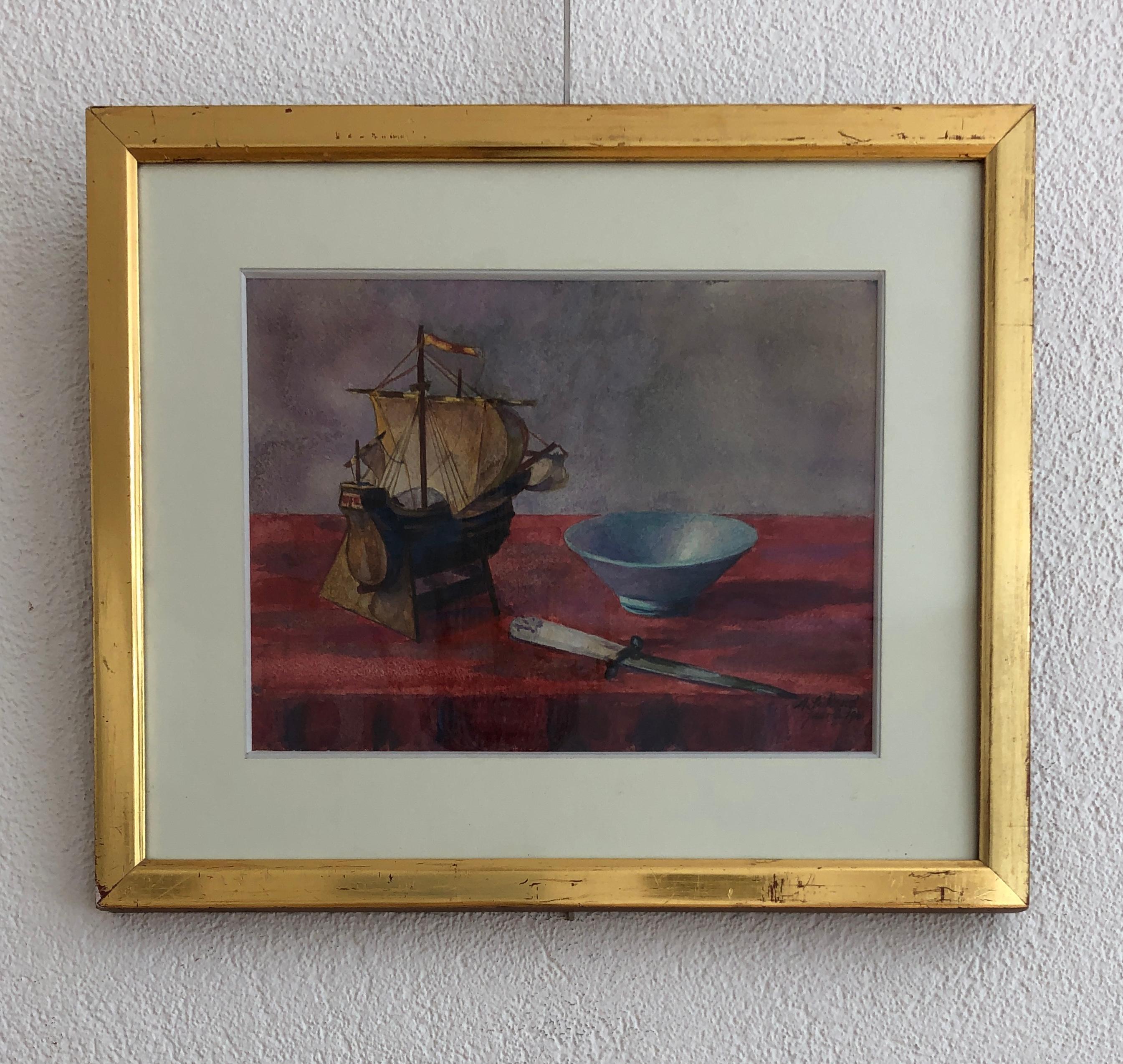 Dekorativer Segelboot als Deko – Art von A. Séchaud