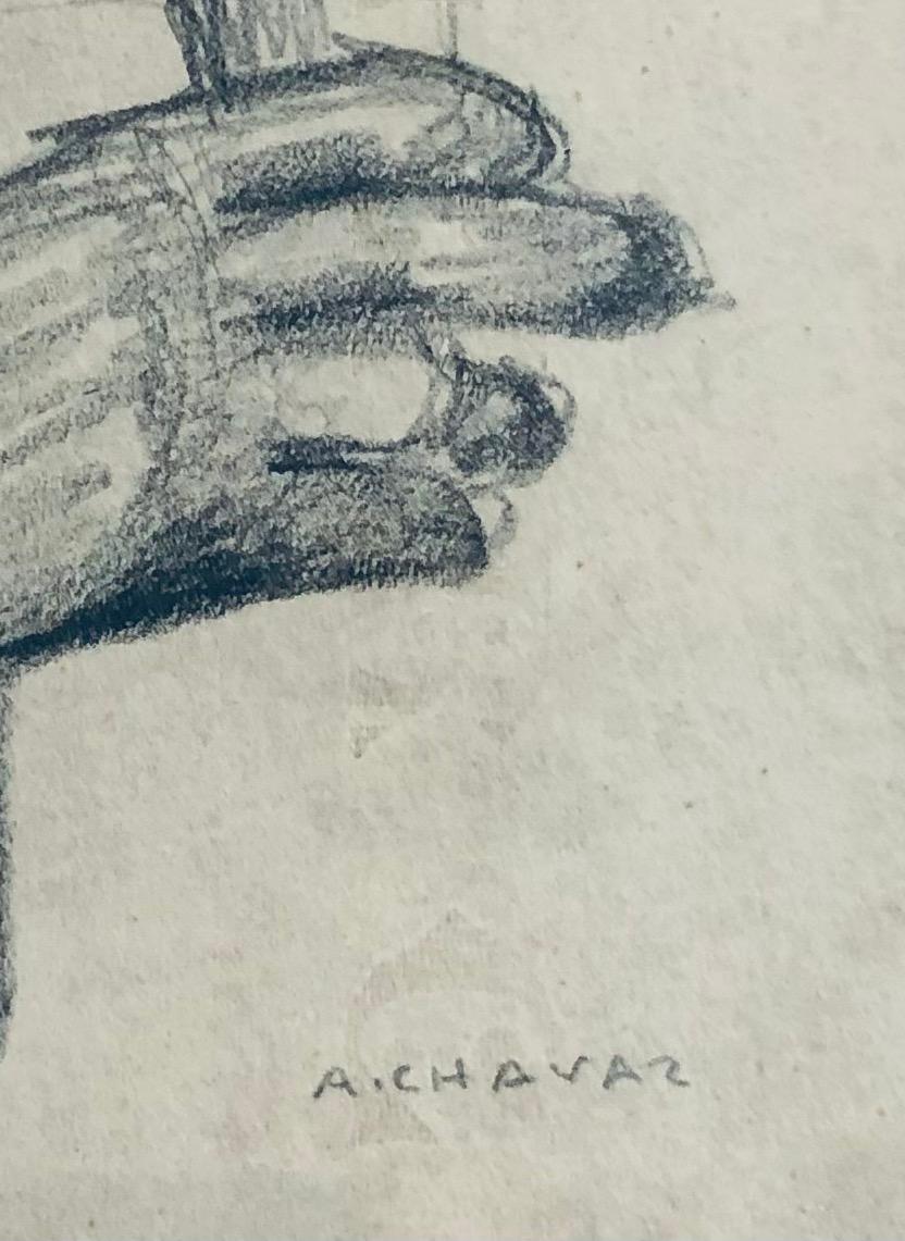 Vallese con un bicchiere di vino - Art Moderno di Albert Chavaz