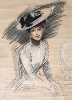Young elegant woman in a hat