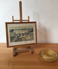 Die Zürcher Brücke mit Blick auf den Fluss Limmat