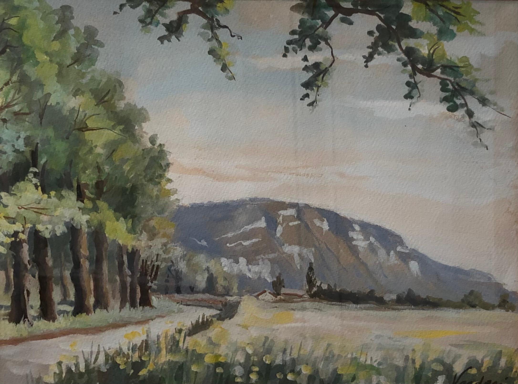 Ettore Verdesi Landscape Art - At the foot of the Salève