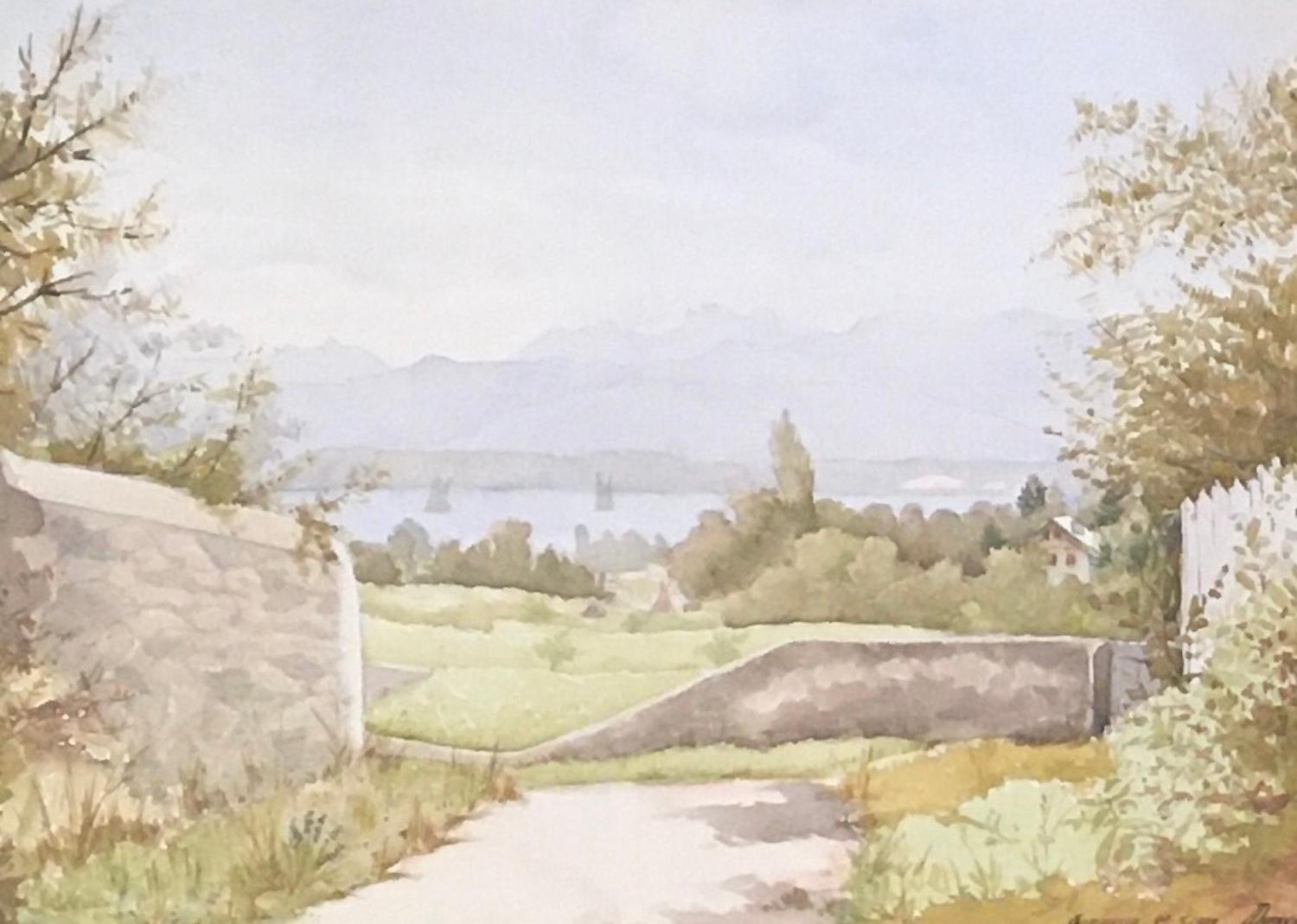 Frédéric Dufaux Landscape Art - Overview of Commugny, Switzerland