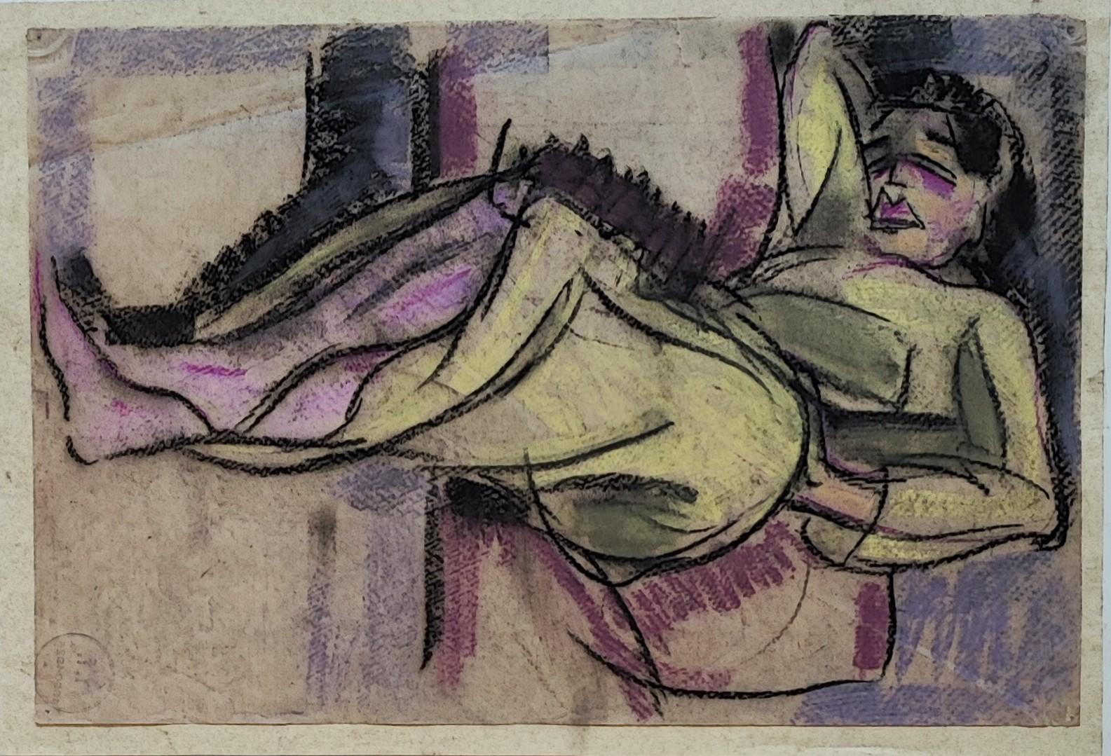 Young woman lying down