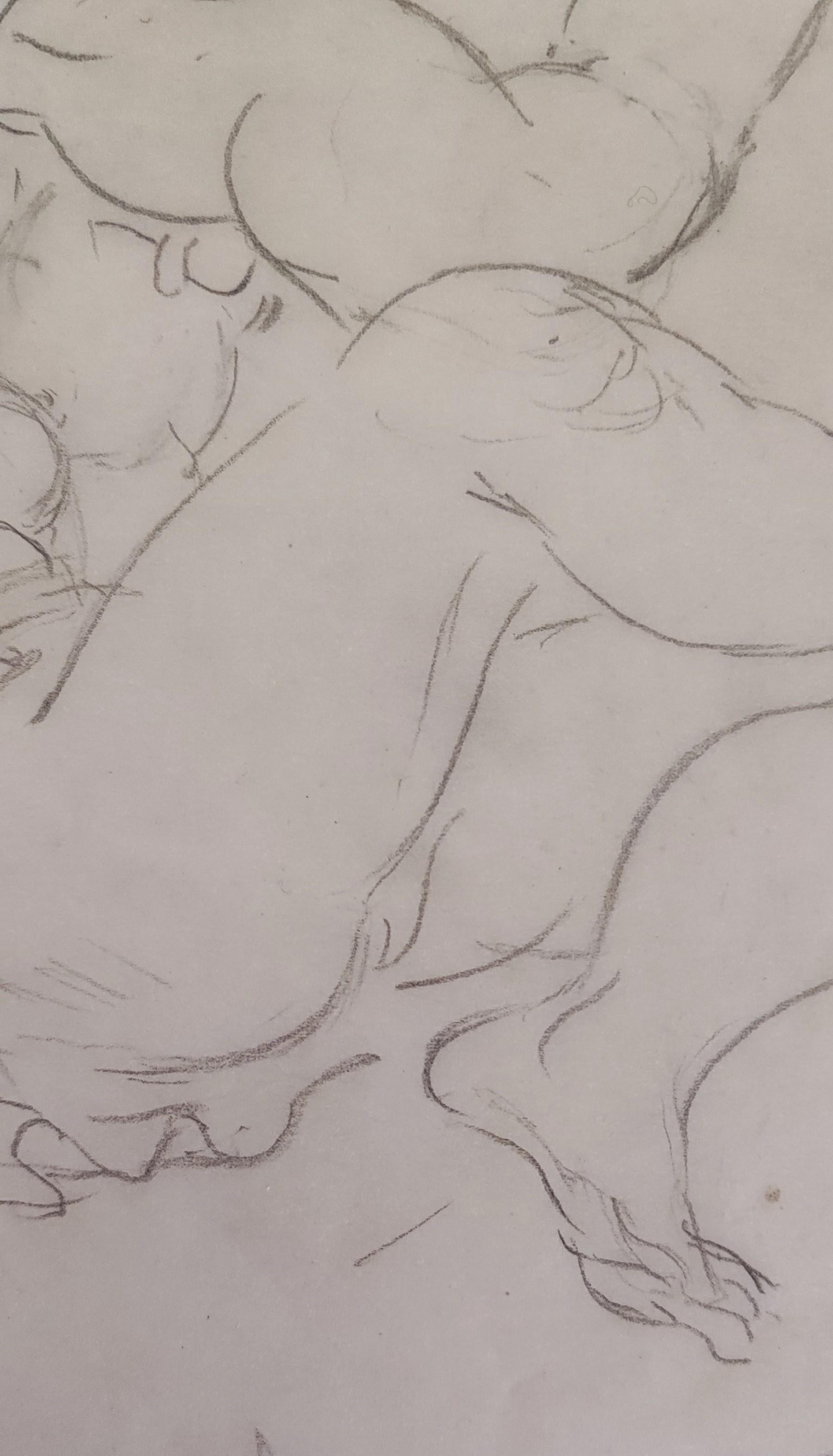 Young woman and cupid For Sale 1