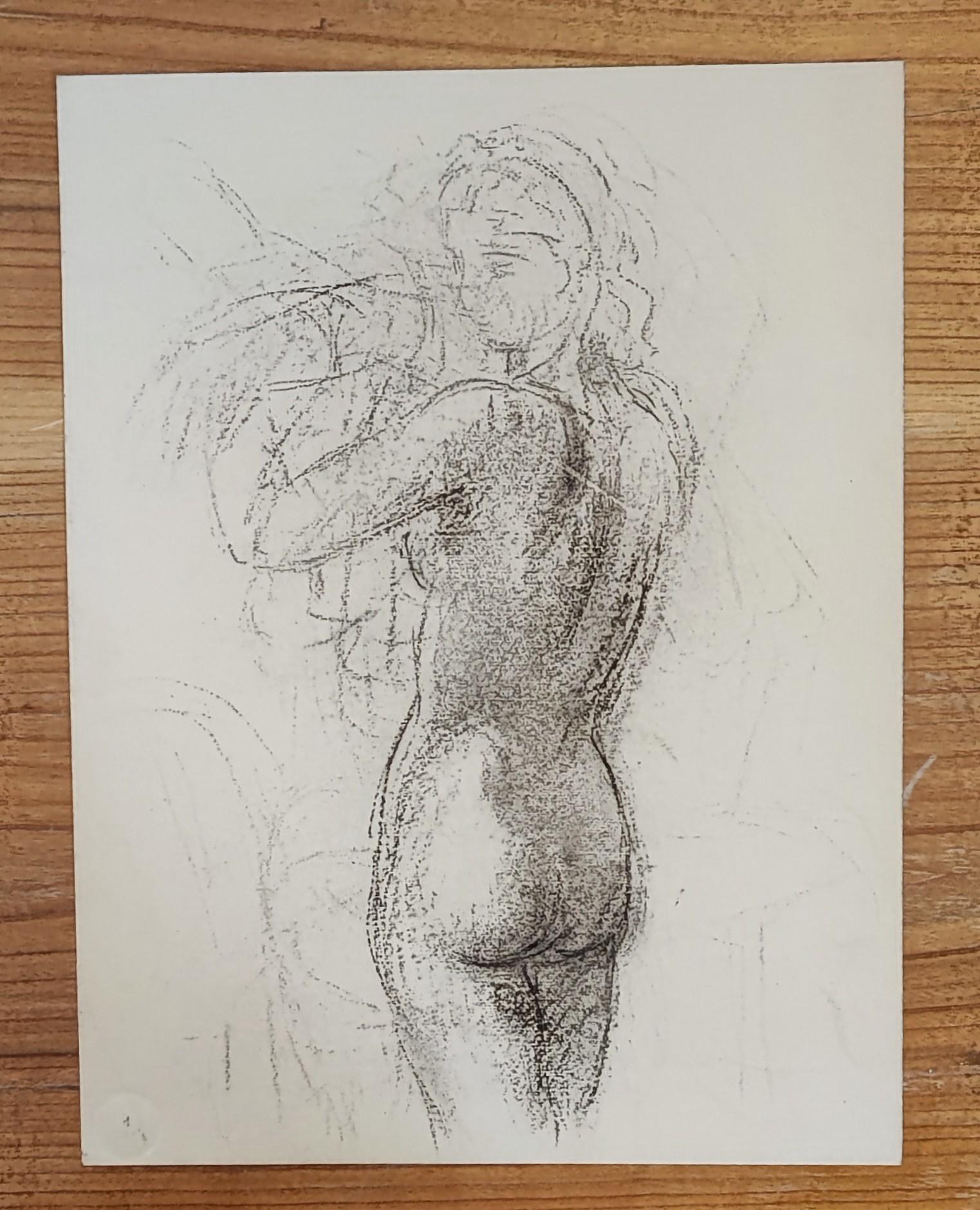 Young woman nackt von hinten nackt – Art von Henri Fehr 
