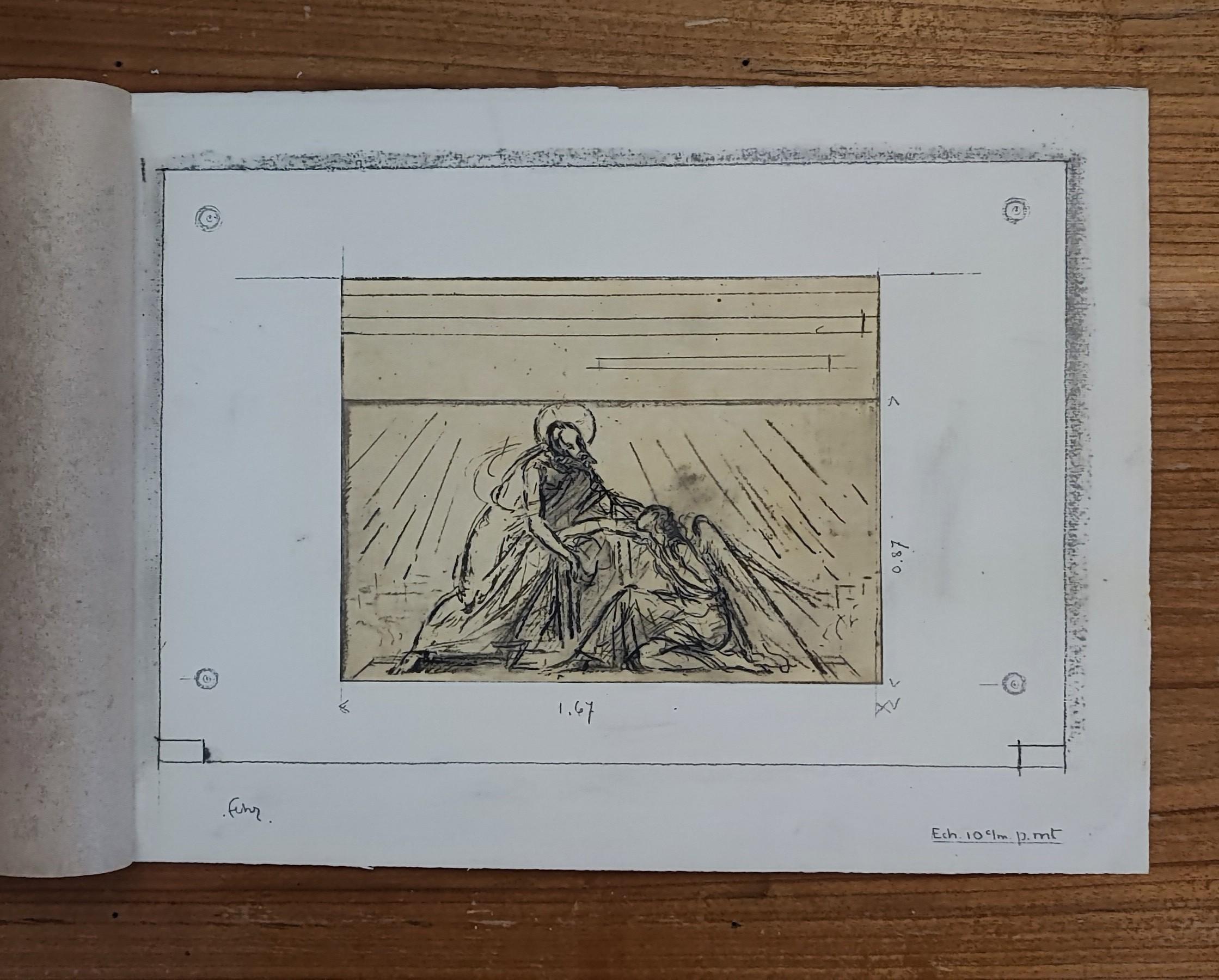Studium der Bibelszene – Art von Henri Fehr 