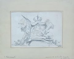 Vintage Sketch Coat of Arms of the Royal Family of Holland