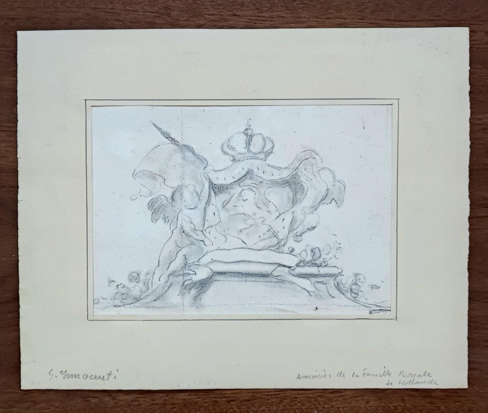 Sketch Coat of Arms of the Royal Family of Holland - Art by Guglielmo Innocenti