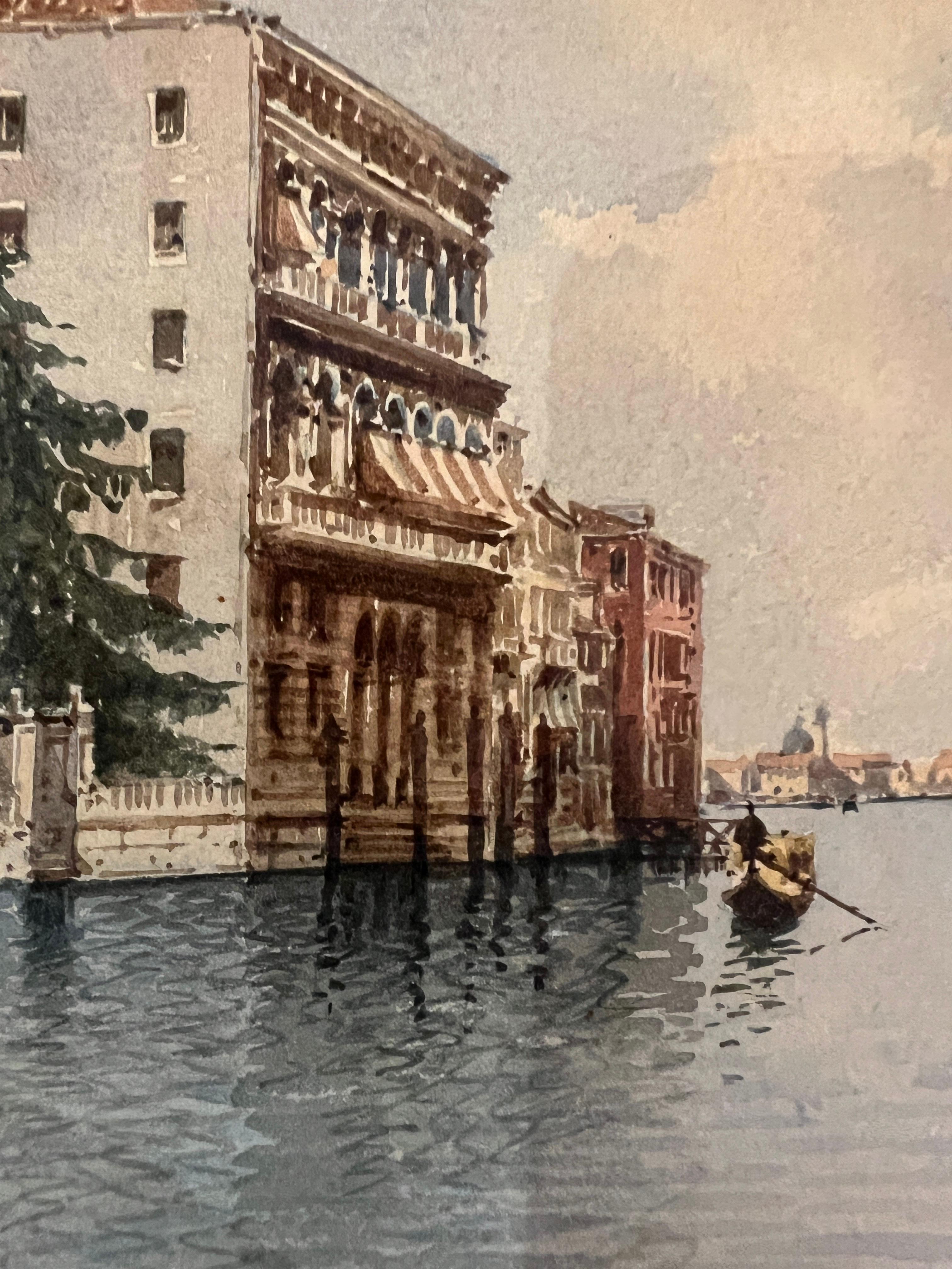 Gondolas am Grand Canal in Venedig im Angebot 3