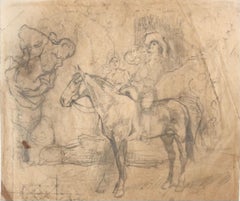 Jinete y mujer joven