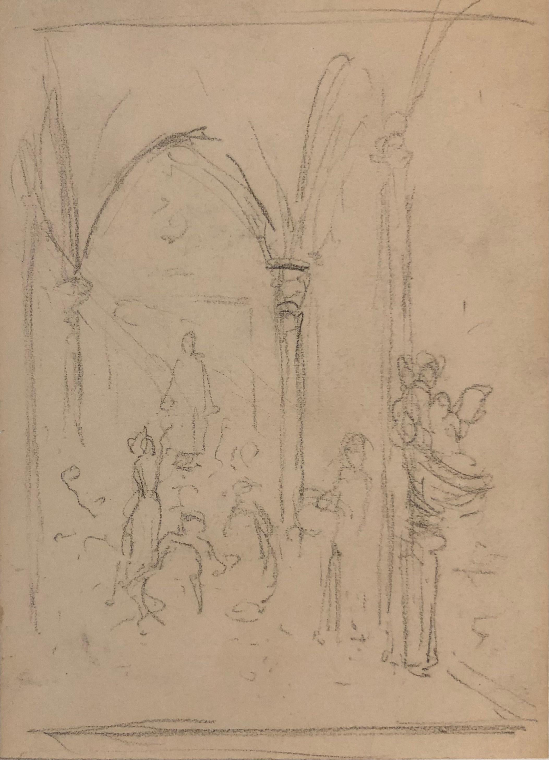 Church interior sketch