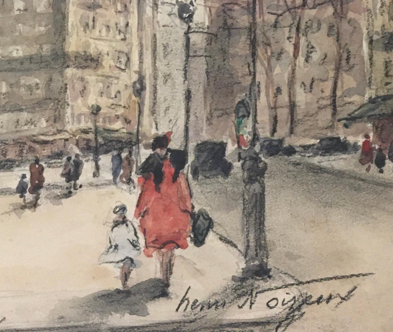 Piazza A. Hall a Parigi - Art di Henri Noizeux