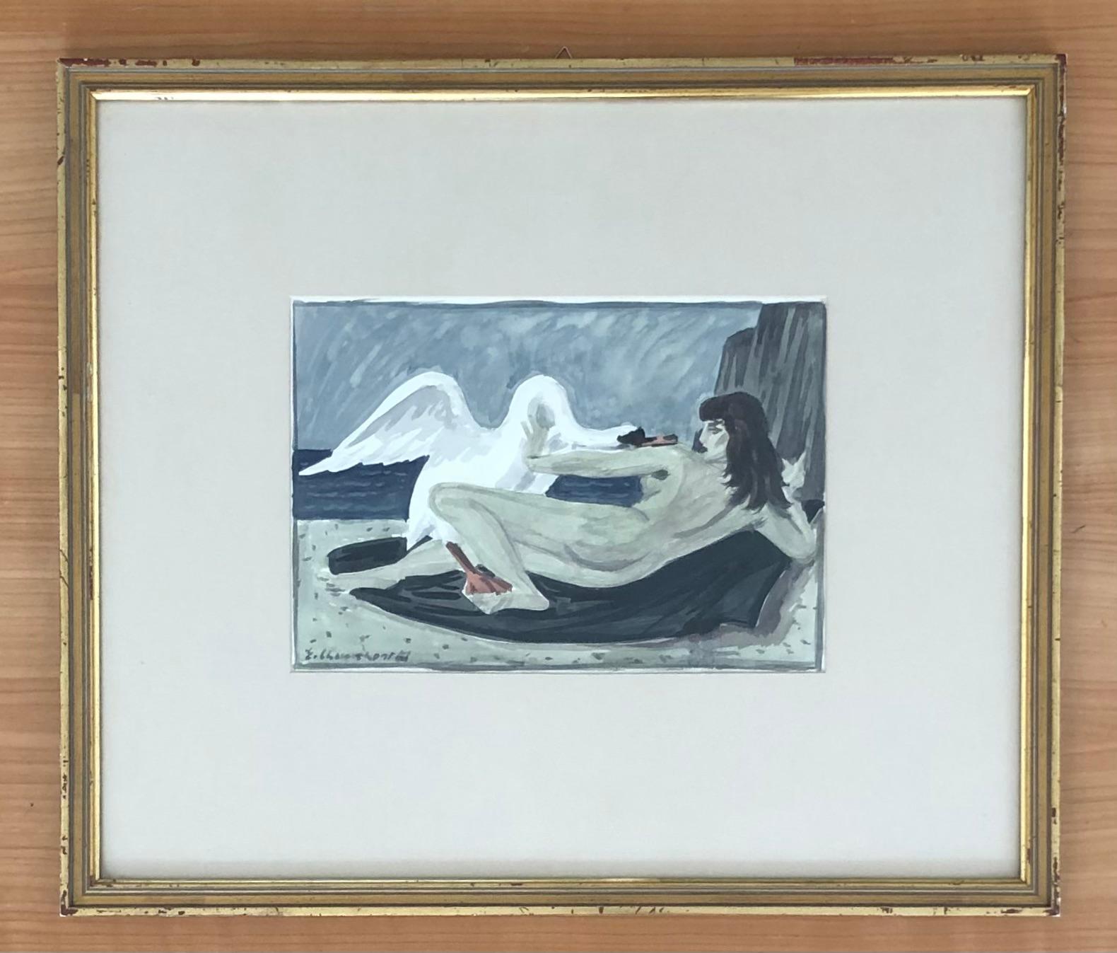 Der Schwan und der Schwan – Art von Emile Chambon