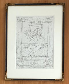 Young naked woman with flute