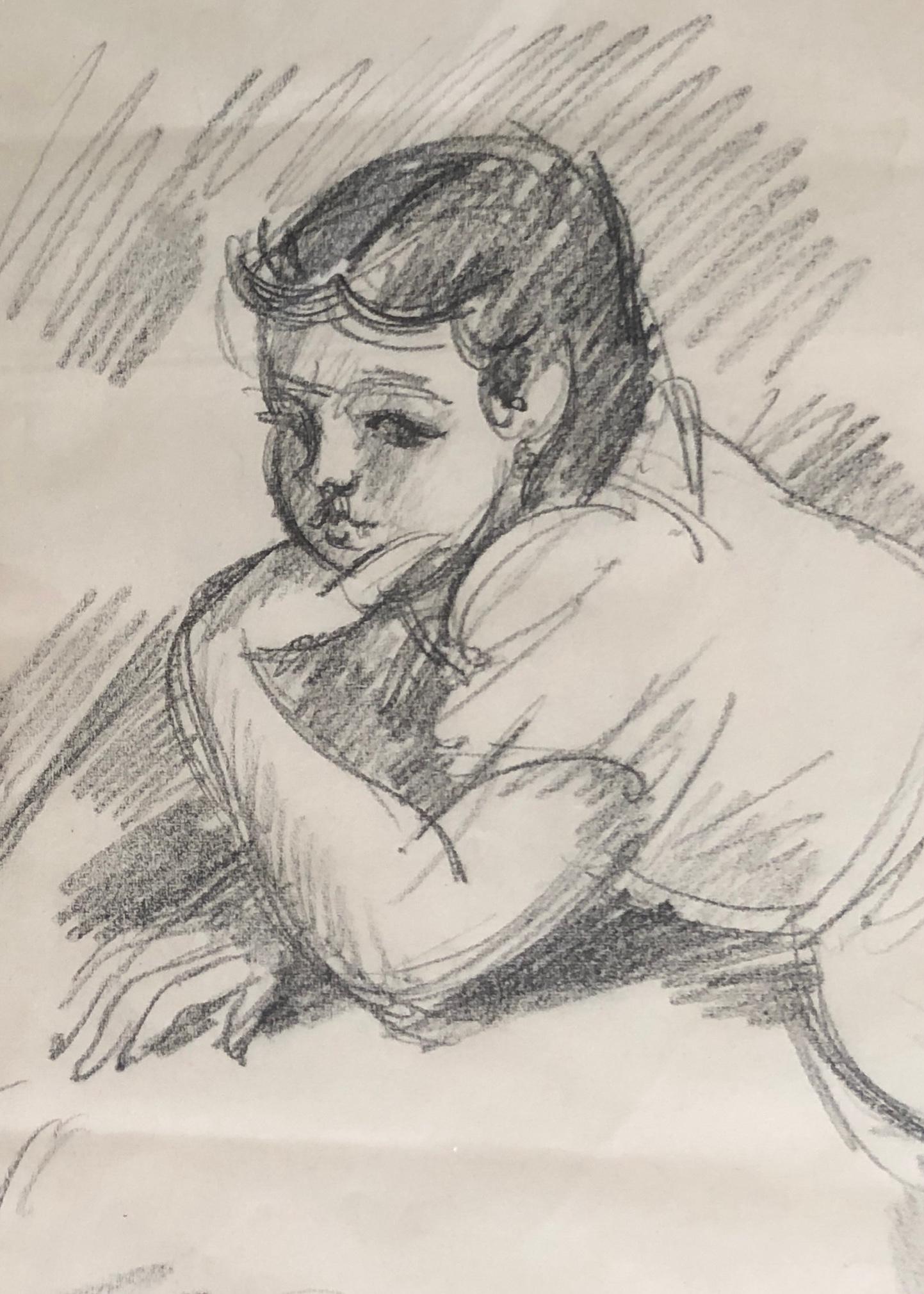 Pensive little girl For Sale 1