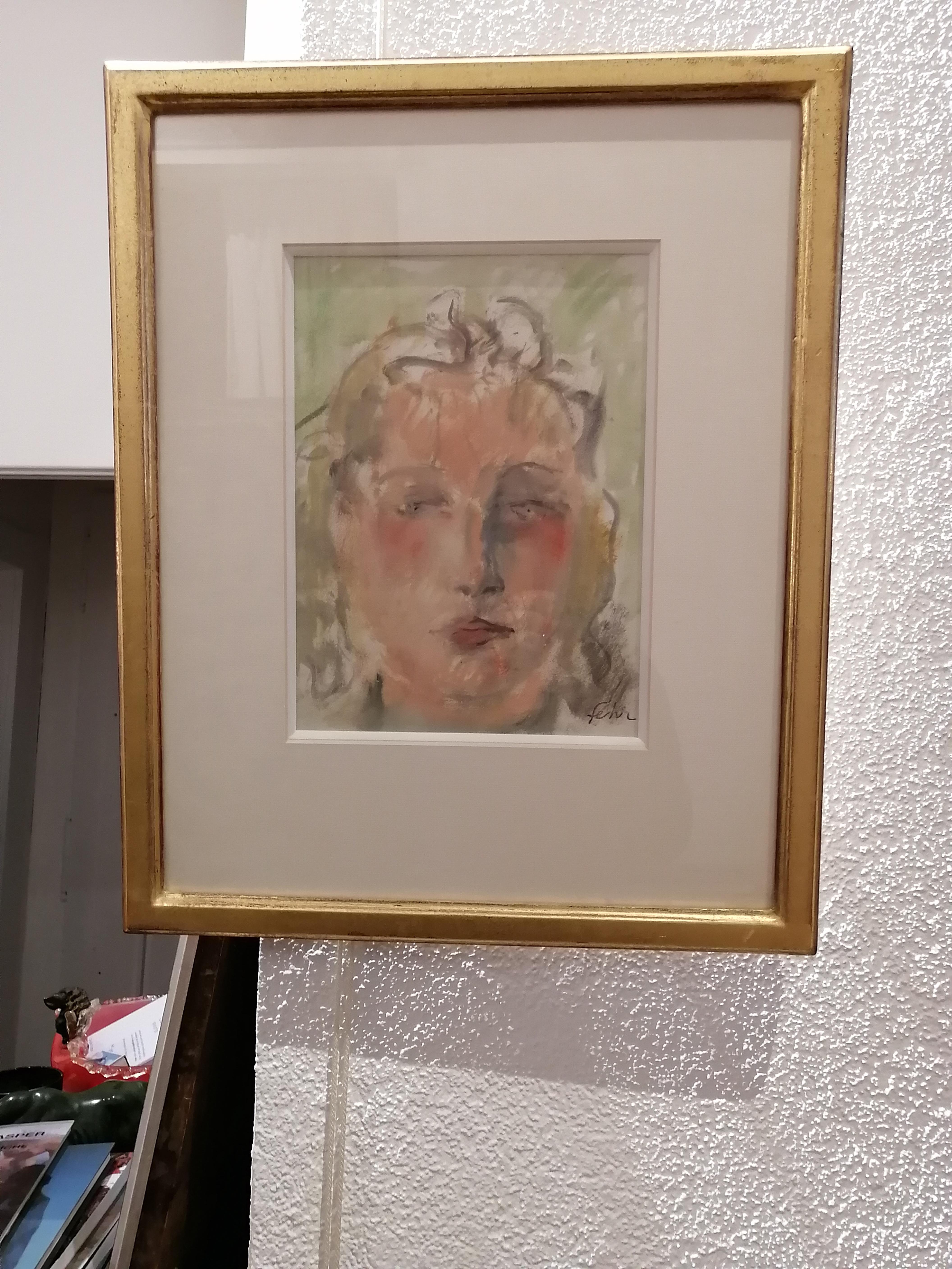 Ritratto di donna - Art di Henri Fehr 
