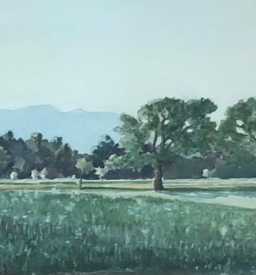Landscape - Blue Landscape Art by Eugène Louis Martin