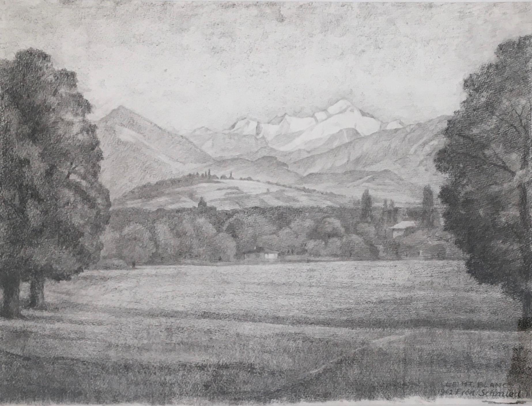 Portrait di Frédéric Schmied - Vista sul Môle e sul Mont Blanc