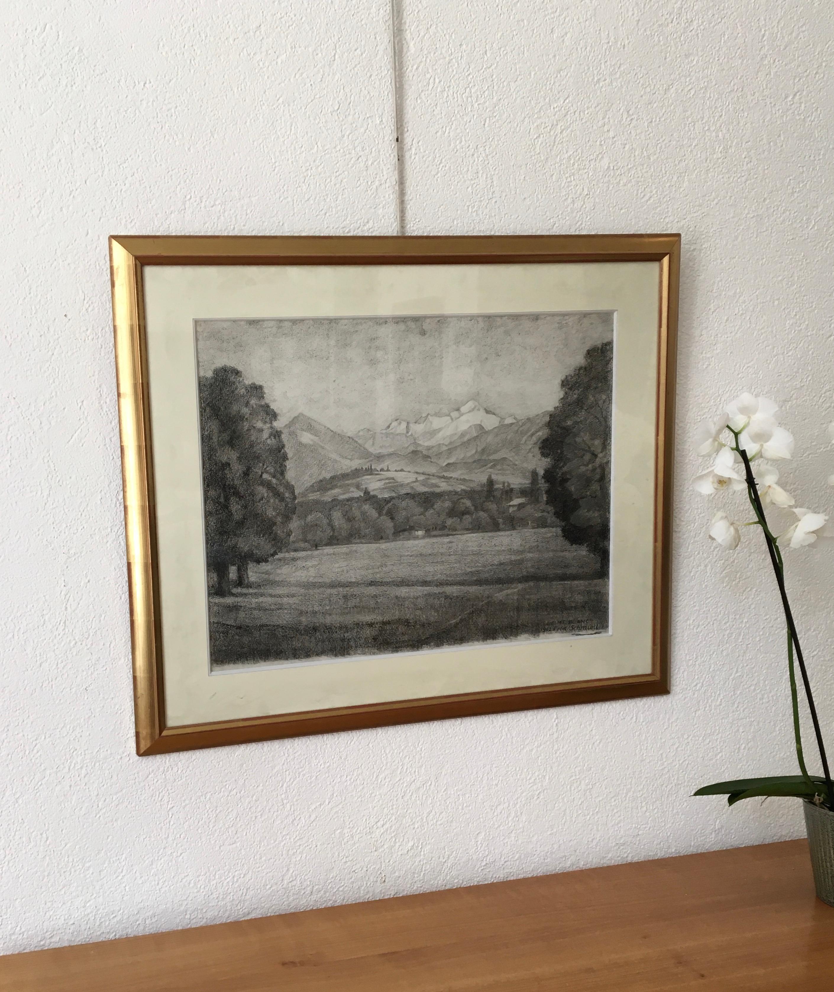 Vista sul Môle e sul Mont Blanc - Art di Frédéric Schmied