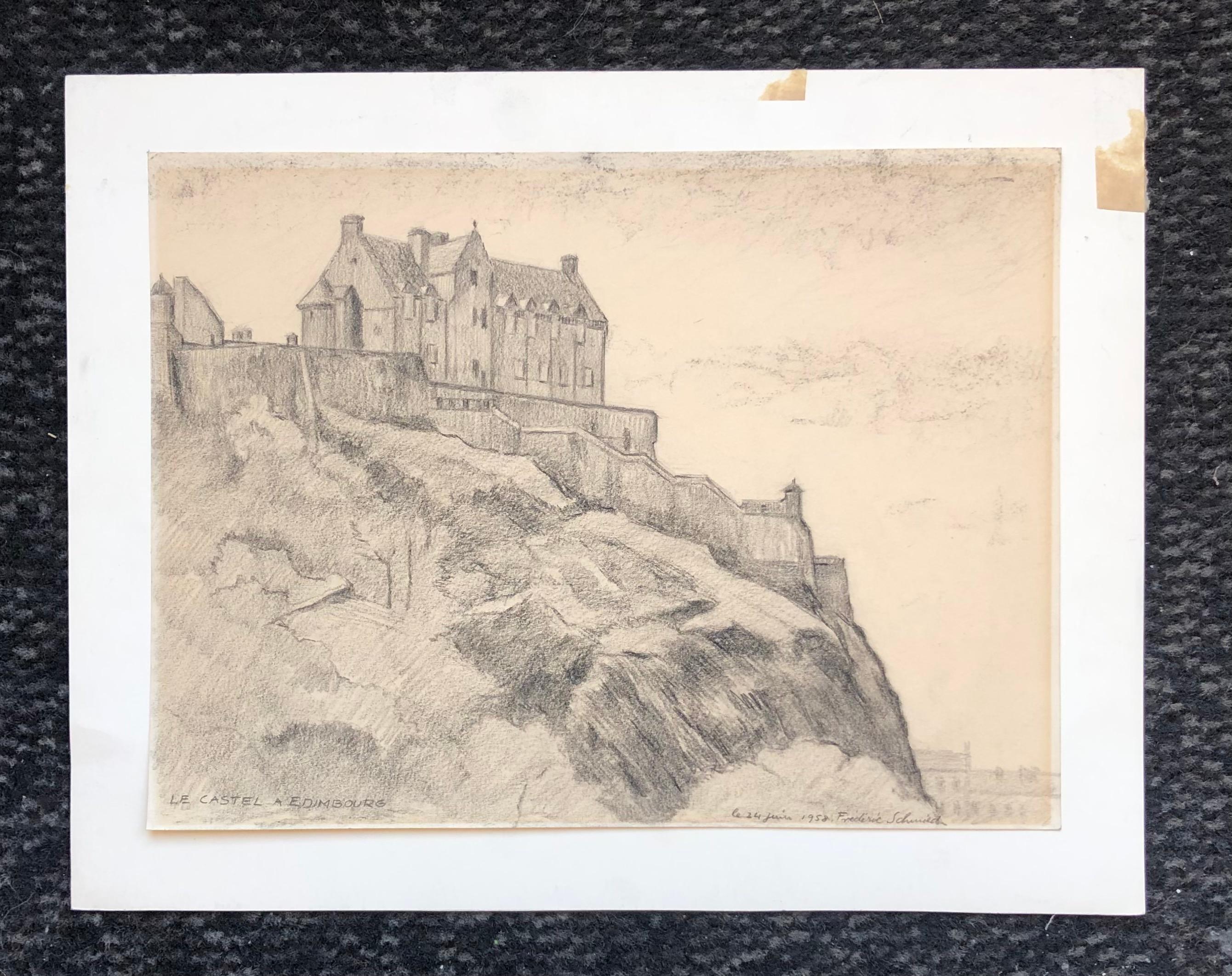 Le château d'Édimbourg - Art de Frédéric Schmied