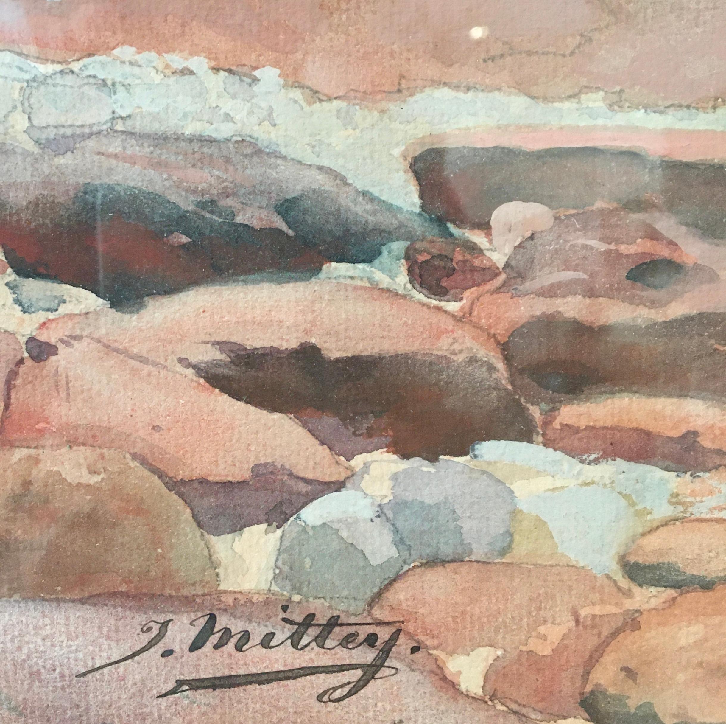 In riva al mare - Landscape Art Grigio di Joseph Mittey