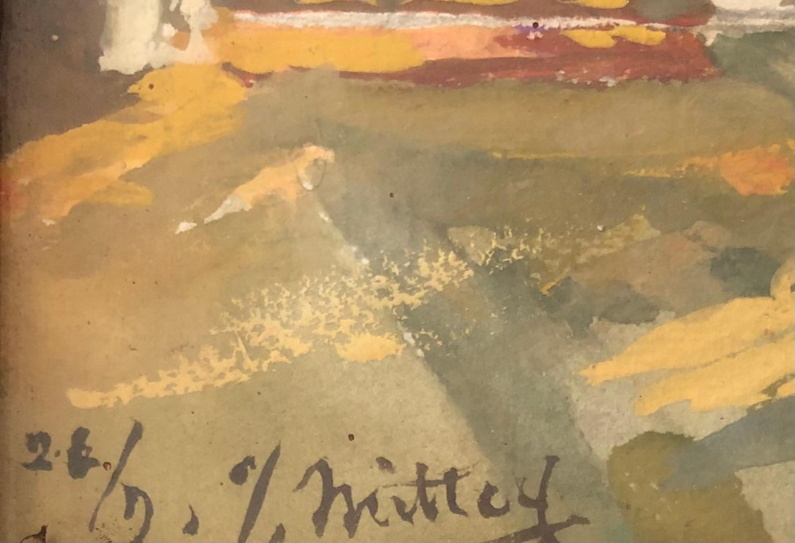 Das sonnige Wohnzimmer (Braun), Landscape Art, von Joseph Mittey