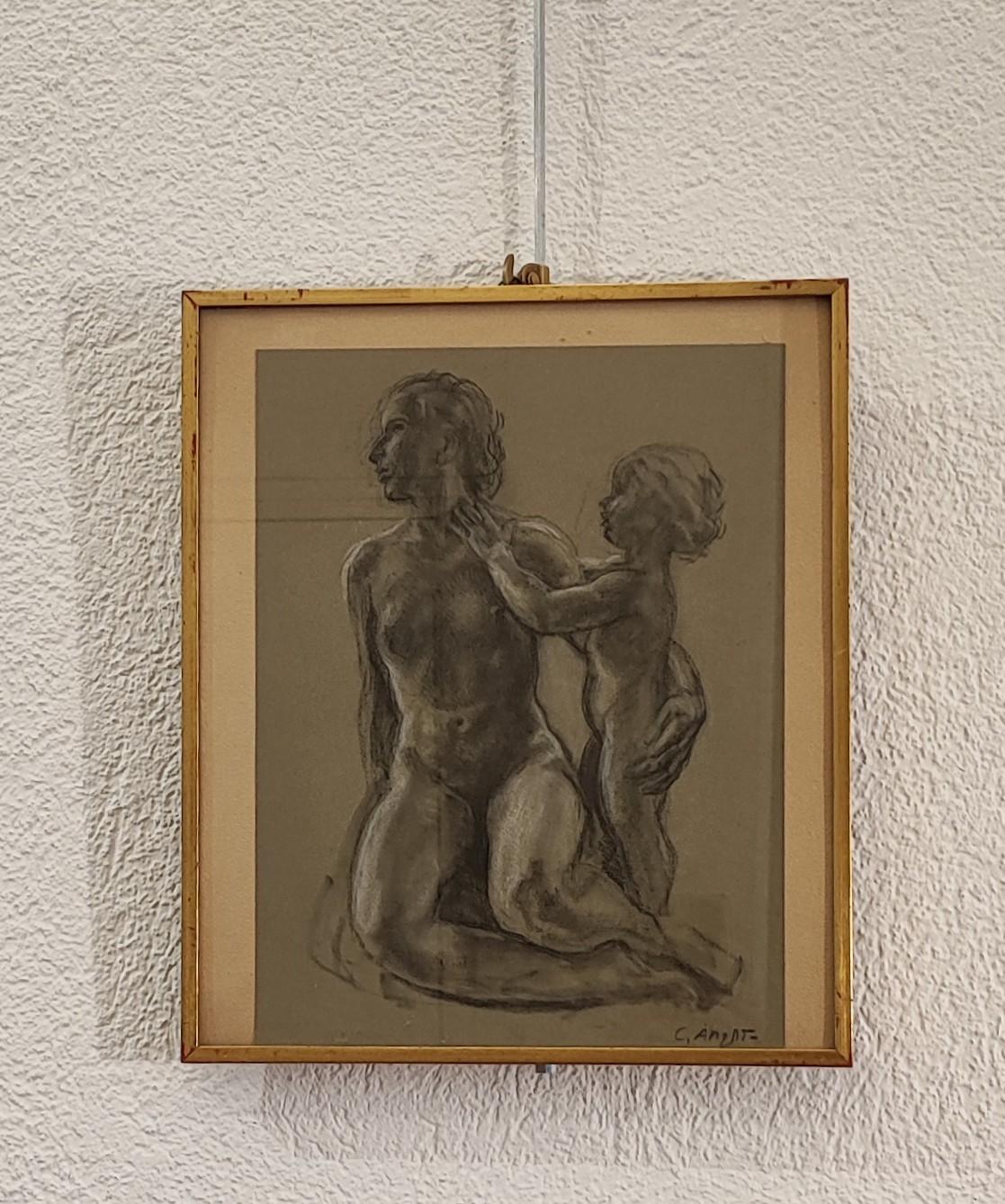 Mère et enfant - Art de Carl Albert Angst
