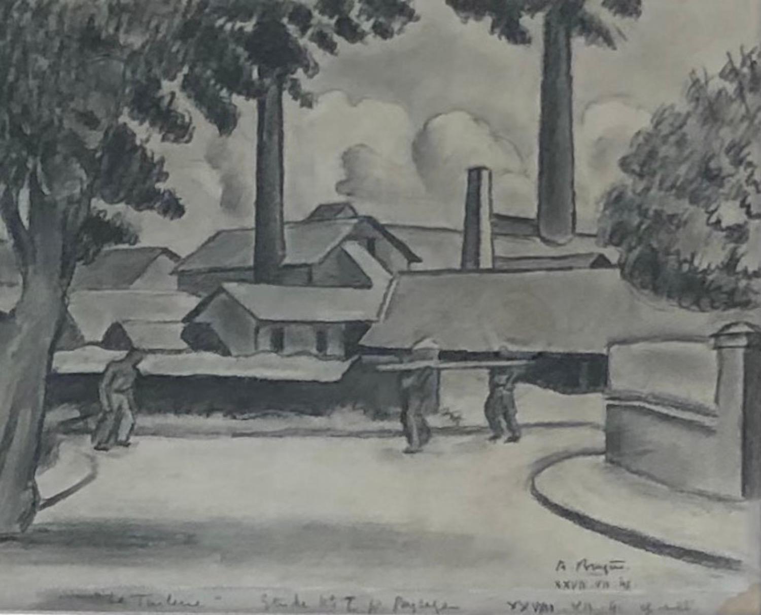 Landscape Art de Alfred-Louis Brugère - La Tullería, estudio