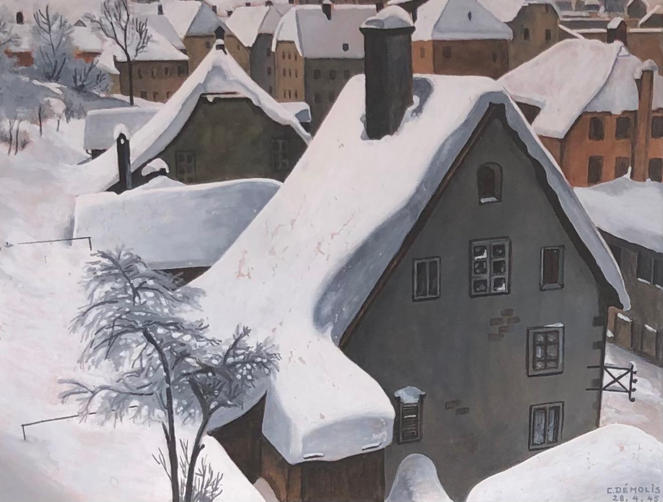 Verschneite Dächer
