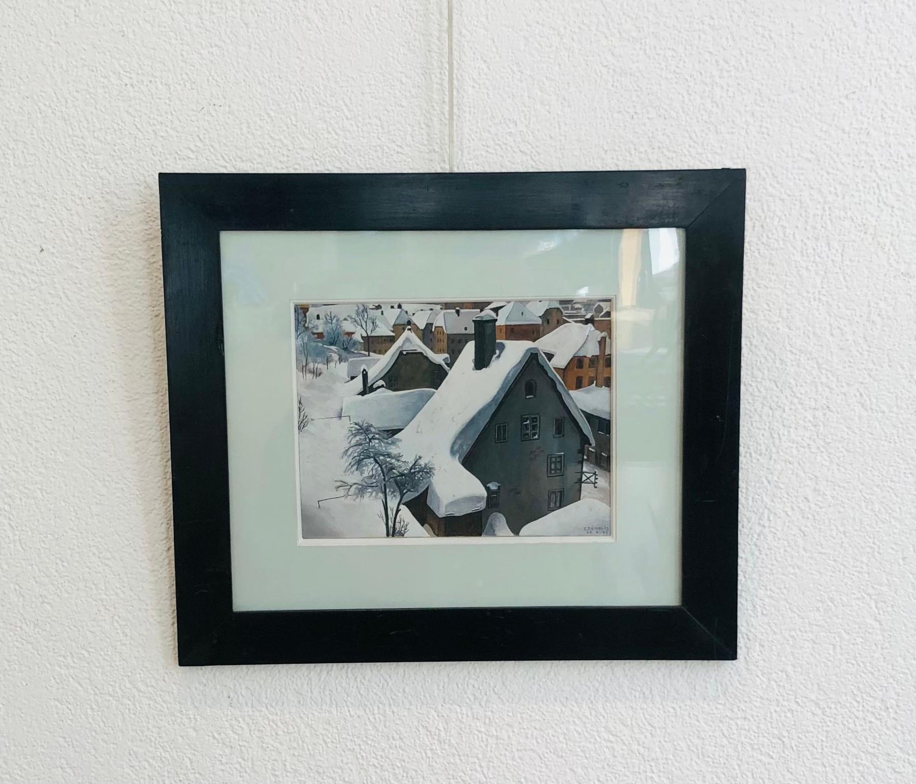 Tetti innevati - Art di C. Démolis