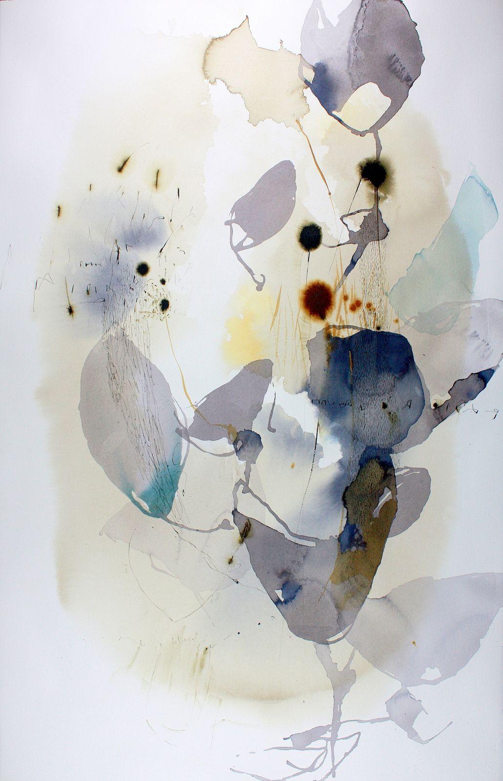 Ana Zanic Abstract Drawing - Dark Bloom W-2019-1-11