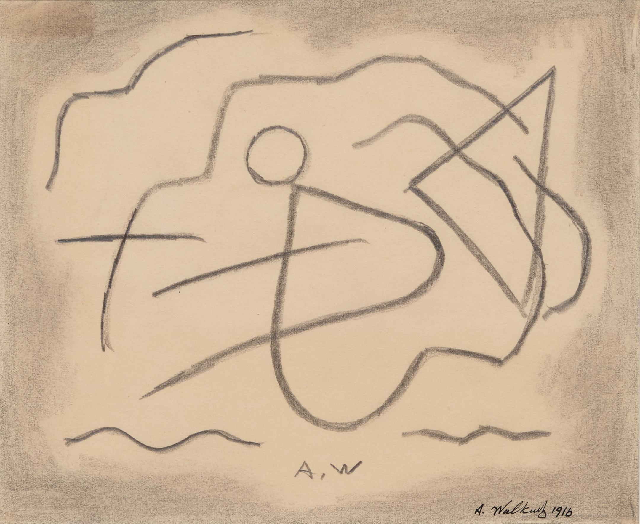 Frühe Abstraktion – Art von Abraham Walkowitz