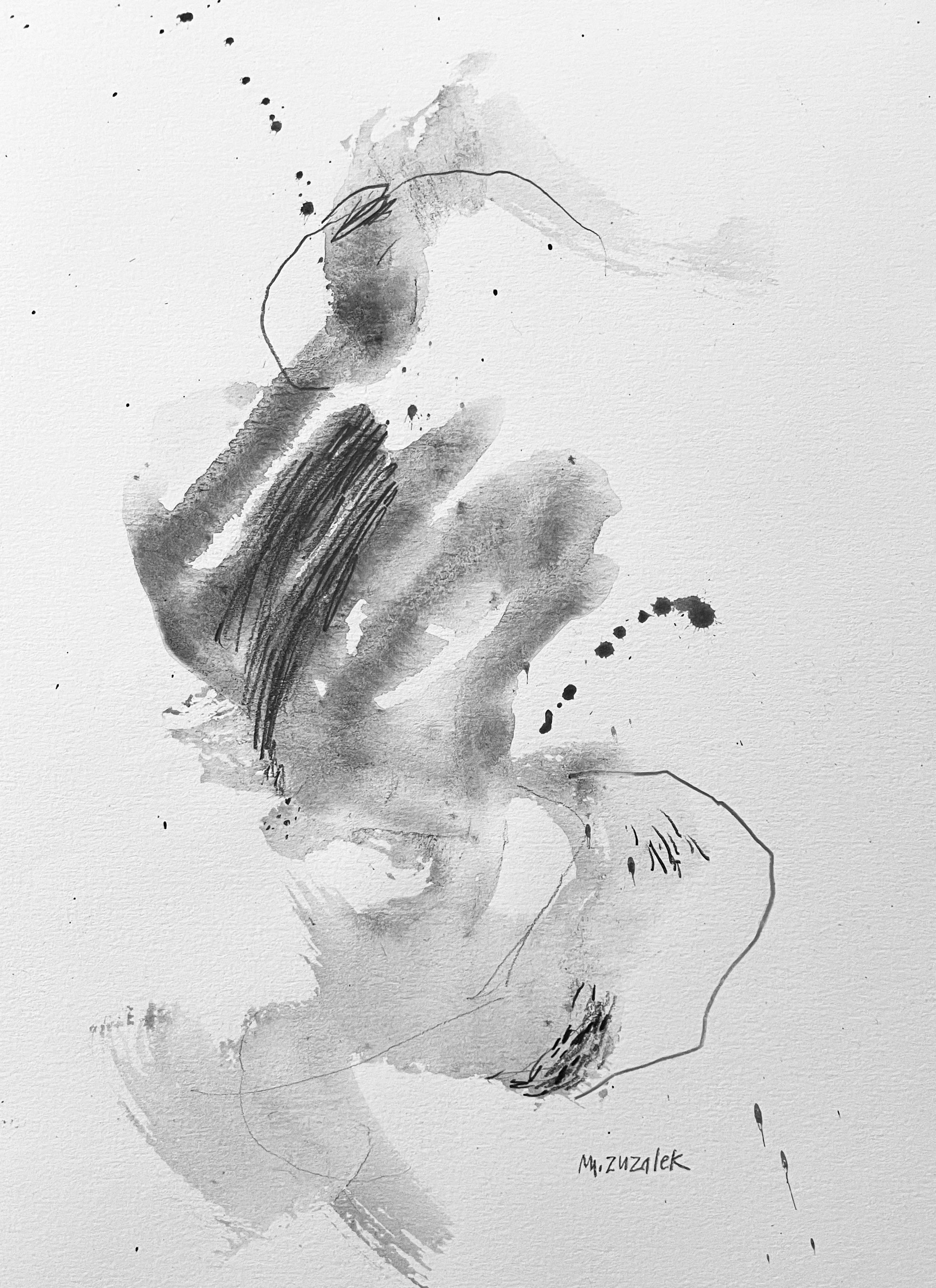Michele Zuzalek Abstract Drawing - Synesthesia original drawing on paper
