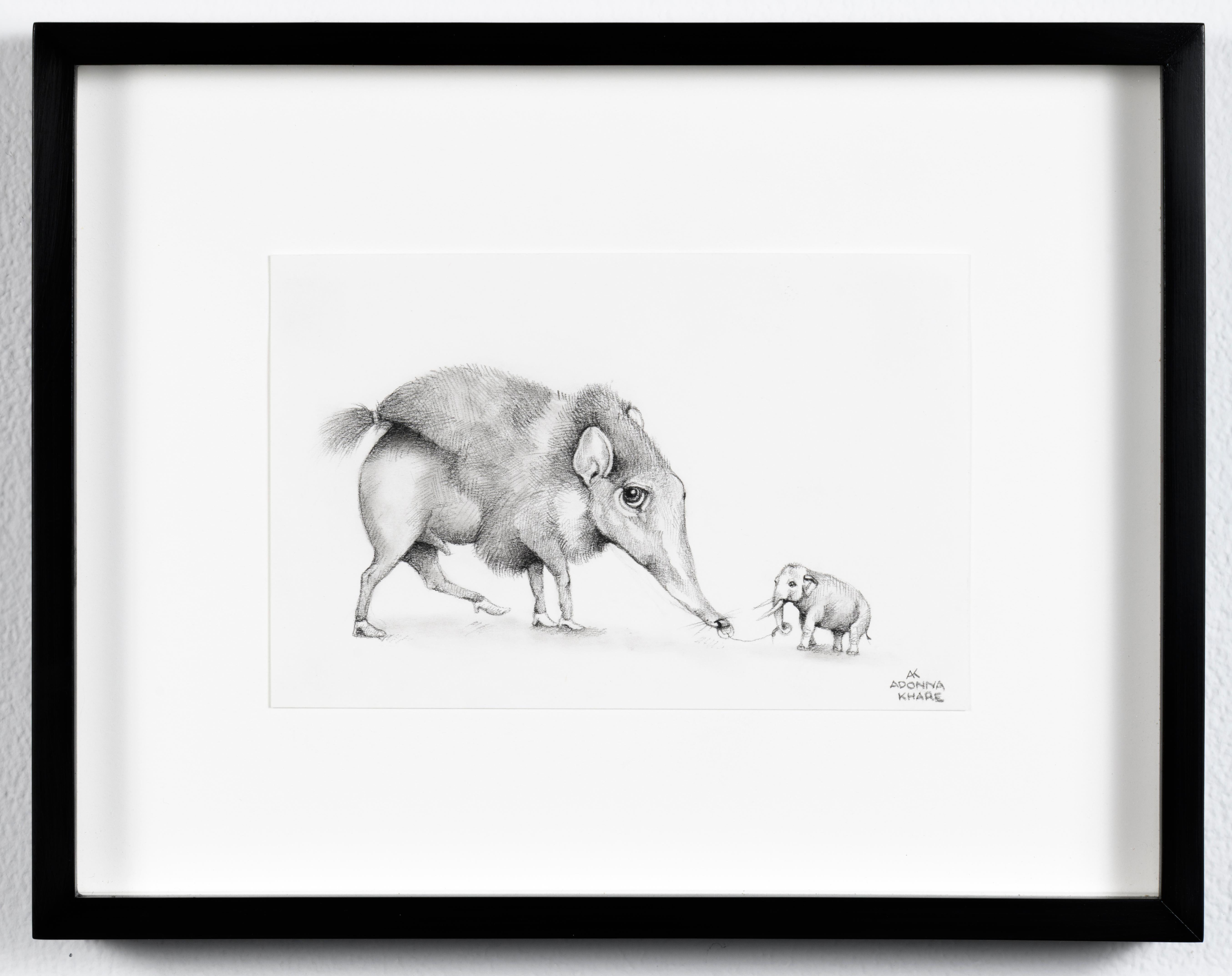 Anteater with Elephant - Art by Adonna Khare