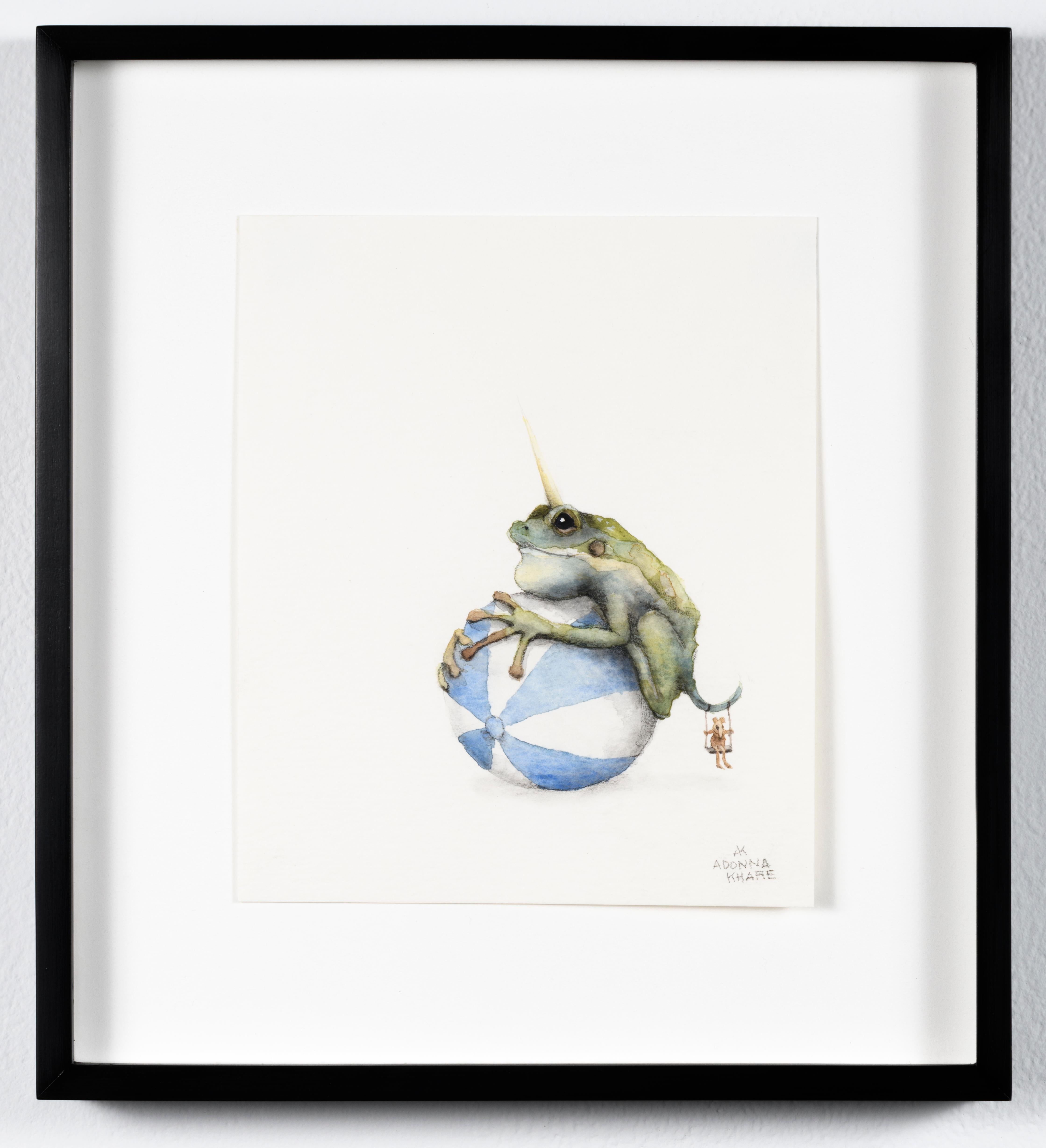 Frog on Ball - Art by Adonna Khare