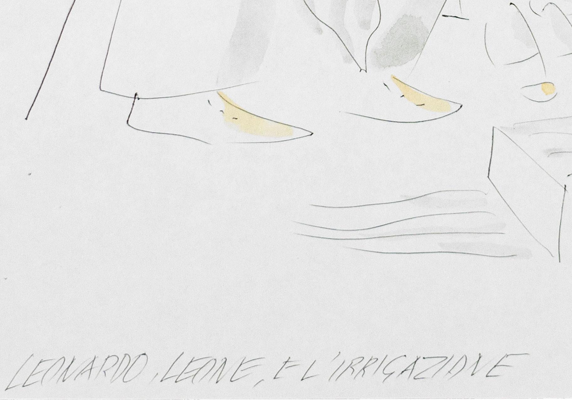 Senza Titolo, ca. 2000, Disegno su carta, Illustrazioni a penna, Acquerelli (Zeitgenössisch), Art, von Lisa Ponti