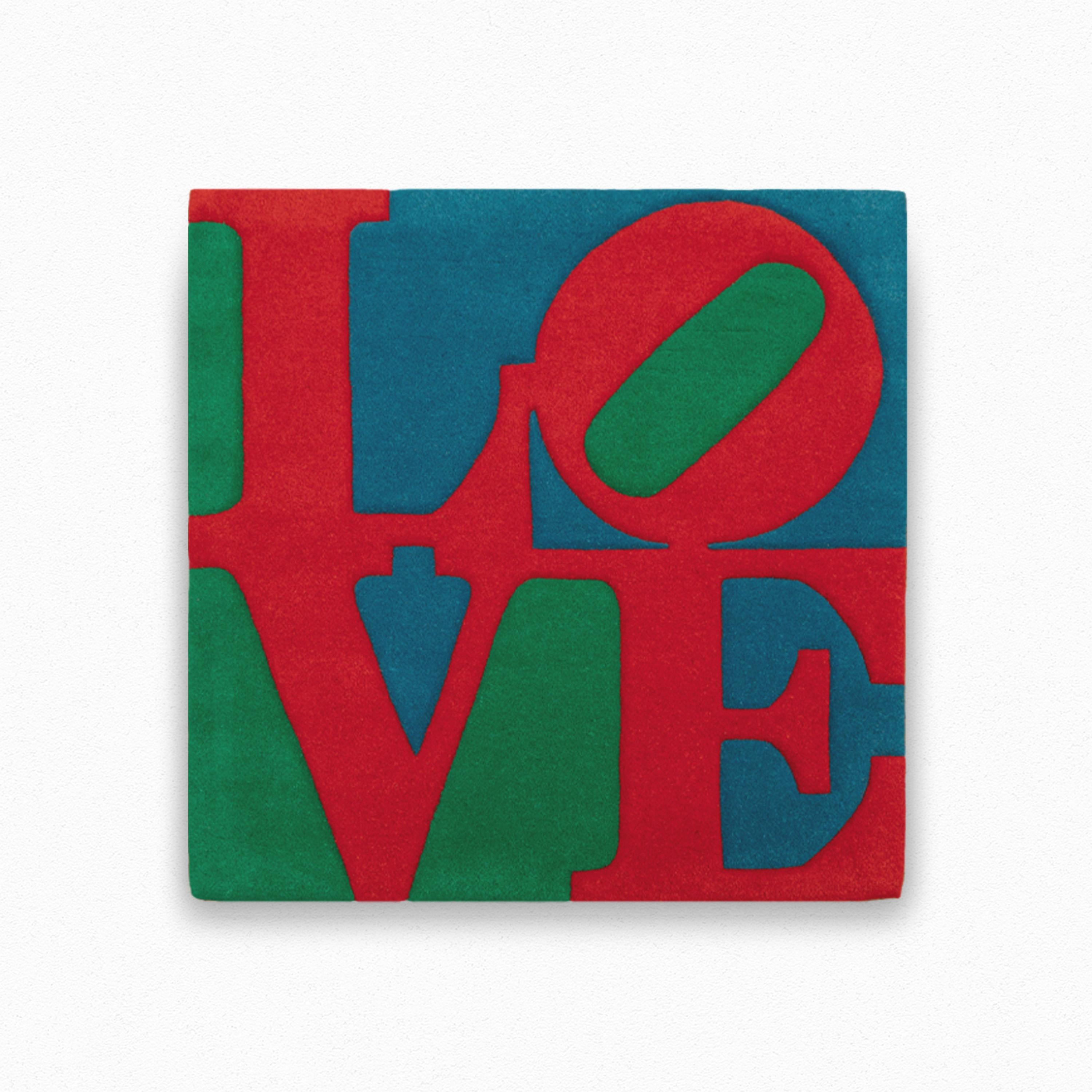 Classic LOVE, Indiana, Red, Blue, Green, Rug, Installation For Sale 1