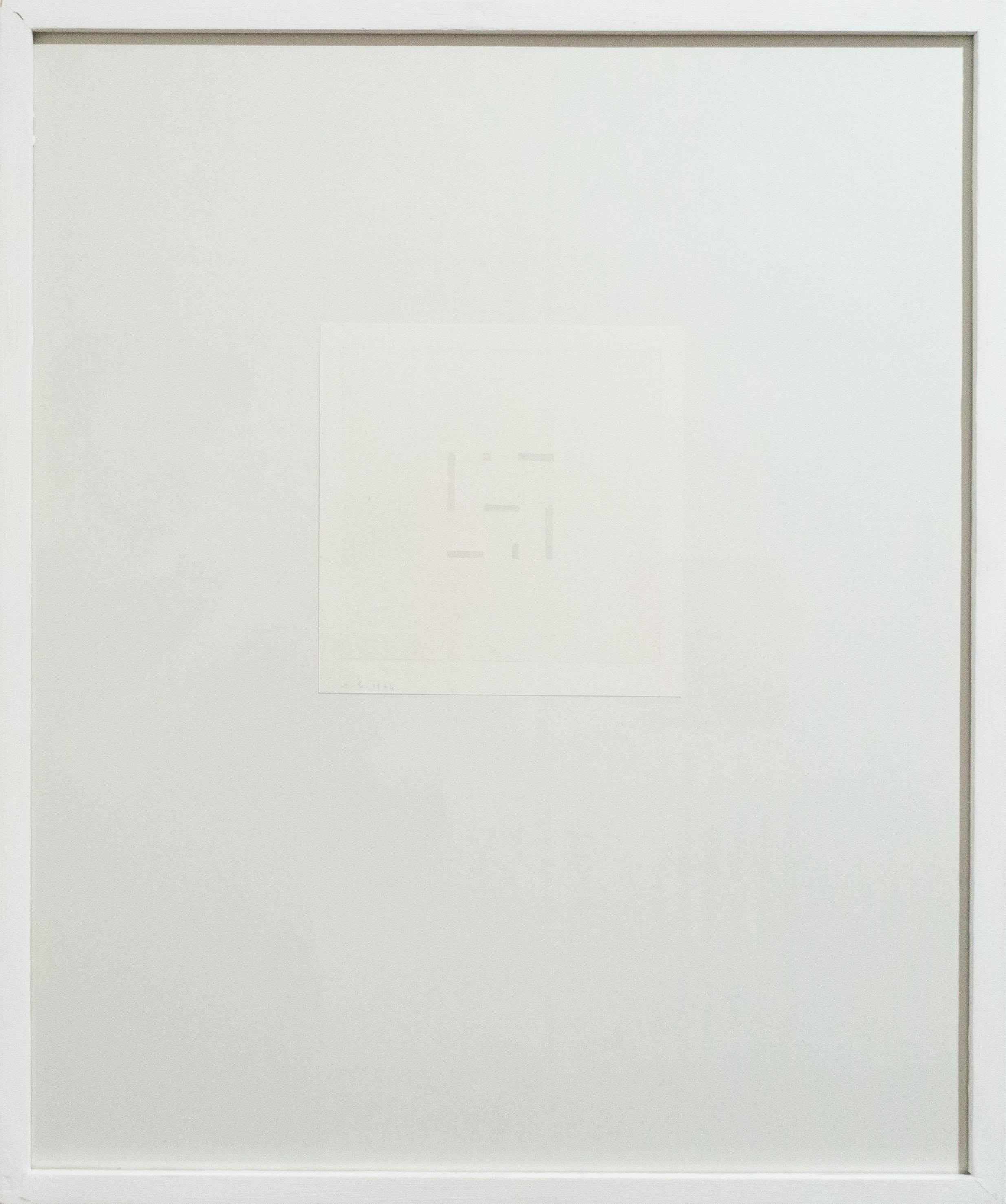 Constellation grise A, abstraction, art italien, minimalisme 1974 - Art de Antonio Calderara