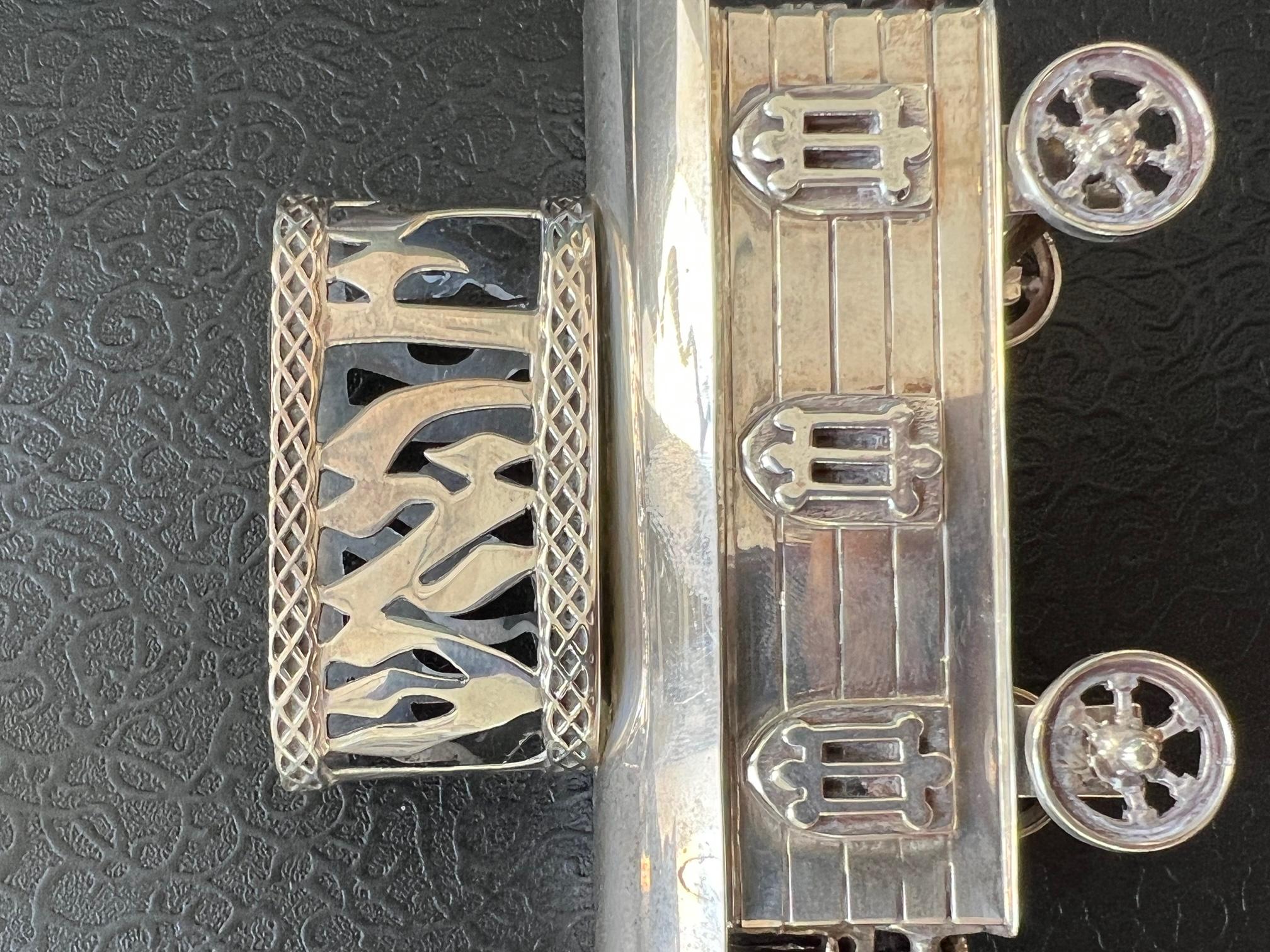 Sterling Silver Judaica Israeli Maker Havdala Train 2