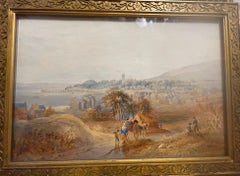 View of Dunoon on the Clyde, Scottish landscape and Figures, 19th Century