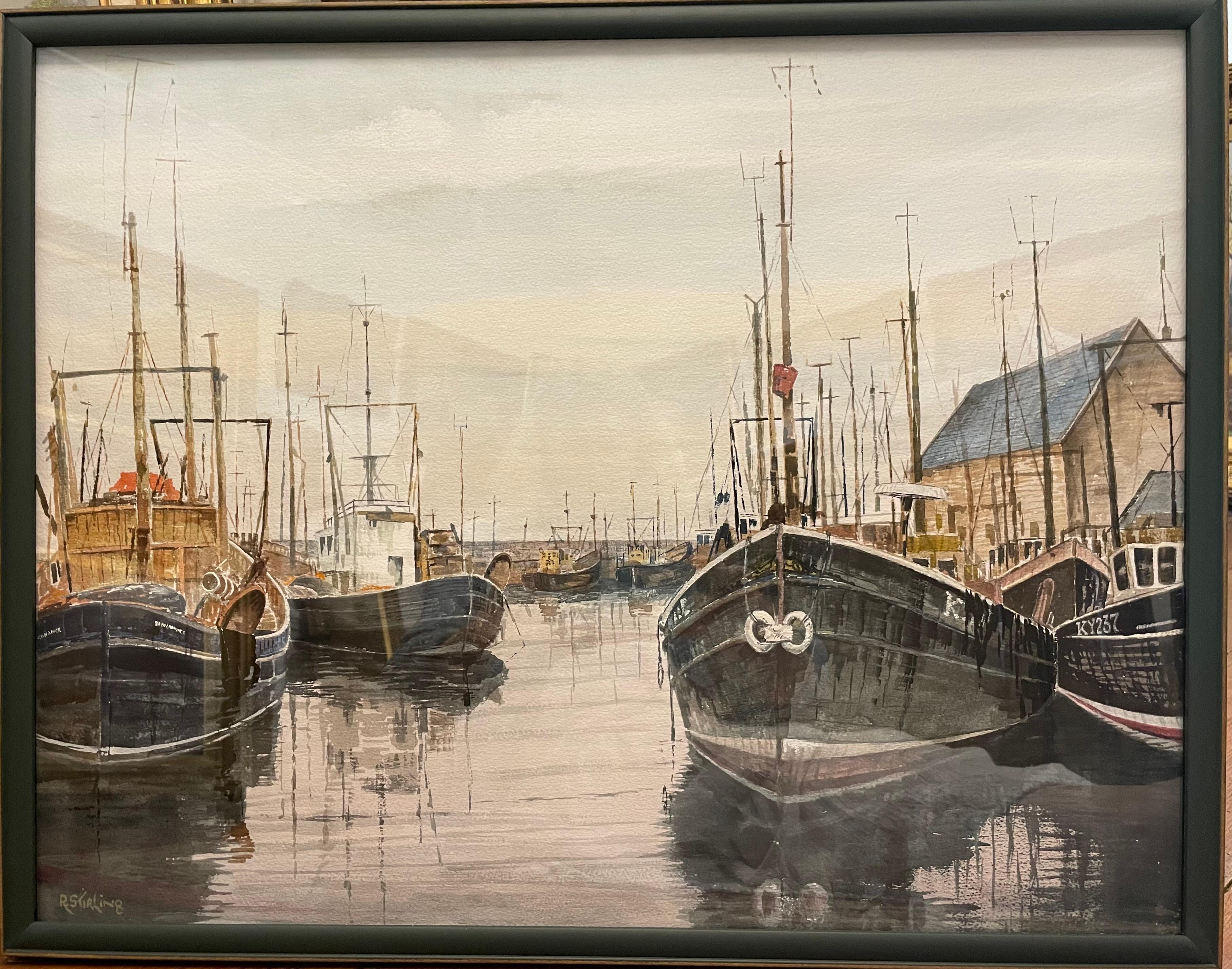Écosse, Paintweem Harbor, par R. Stirling