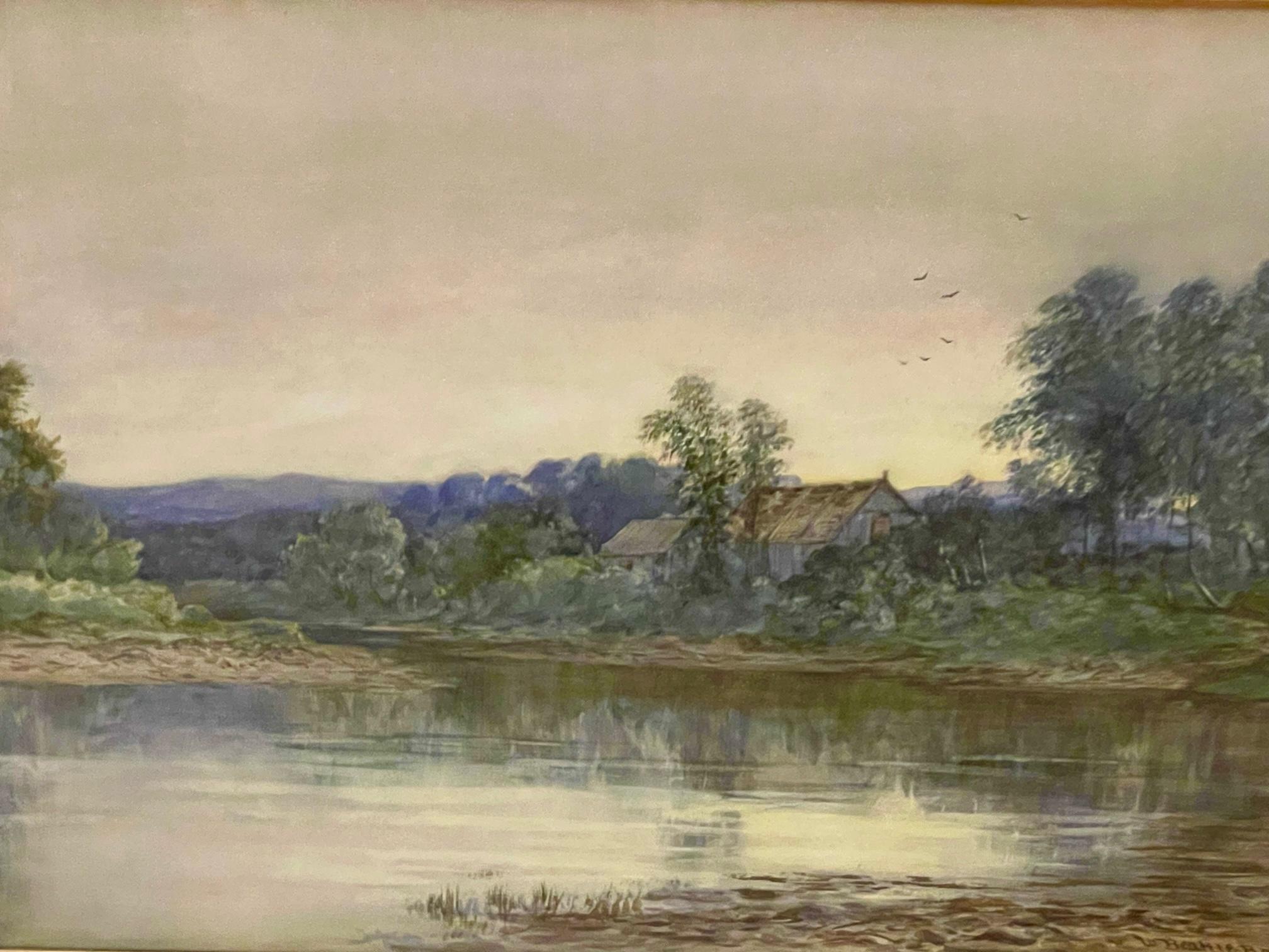 William Beattie-Brown Landscape Art – Old Bobbin Mill on the Spey, Mühle