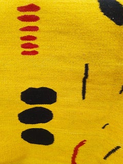 "Ver voces I" See voices - artisan tapestry, natural dye, figurative, Mexican