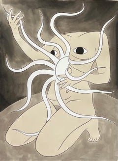 Studie zum inneren Gefühl II, Skizze, 76 x 56 cm, Zeichnung zum Thema Frauenförderung, 2024