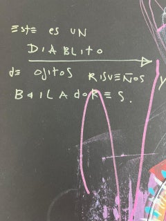 Occhi che ridono, Acrilico su carta, 50x80cm, Disegno d'arte popolare, 2026