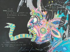A casa ovunque, Acrilico su carta, 50x80cm, Disegno d'arte popolare, 2026