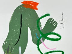 V9: Variationen einer Körper-Serie, Ölpastell, 89 x 58 cm, figurative Abstraktion