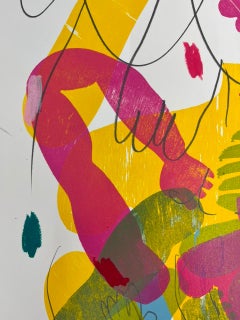 V10: Variationen einer Körperserie, Ölpastell, 89 x 58 cm, figurative Abstraktion
