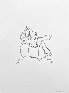 Tauro, tinta sobre papel, 40 x 30 cm, feminista, serie del zodiaco, 2024.