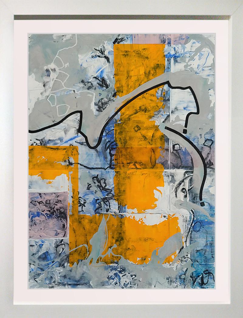 David K. Austin Abstract Painting - "A Simple Approach"   Acrylic 35"x37" framed